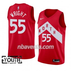 Camiseta Niños Toronto Raptors Delon Wright 55 2018-19 Nike Rojo Swingman